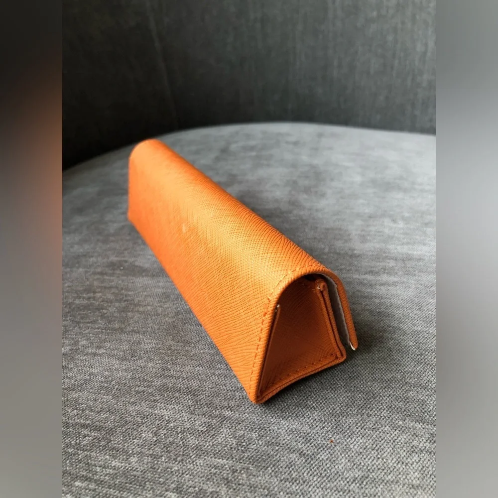 Orange Narrow Tory Burch Eyeglasses Case